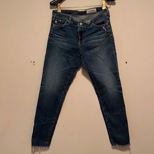 AG The Leggings Raw Hem Ankle Skinny Jeans